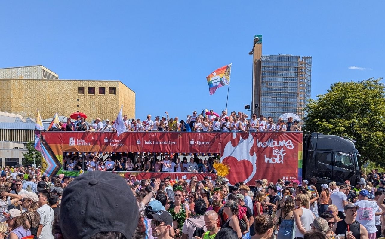 The Sparkasse bus at Christopher Street Day